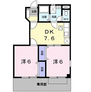 サンライト ヒルB【1階】の間取り