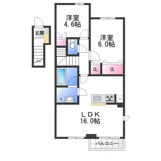 パストラーレシャルム【2階】の間取り