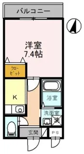 フォンテーヌ上野芝【1階】の間取り