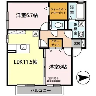 フローレンス【1階】の間取り