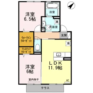 アンジュール【1階】の間取り
