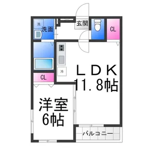 フジパレス堺浜寺石津Ⅲ番館【2階】の間取り