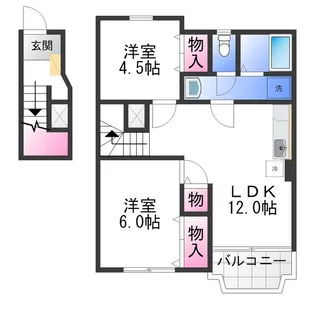 グラシューメゾン北館【2階】の間取り