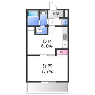 ボナール鳳南【1階】の間取り