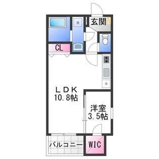 ジーメゾン鳳南ルシア【1階】の間取り