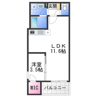 ジーメゾン鳳南ルシア【1階】の間取り