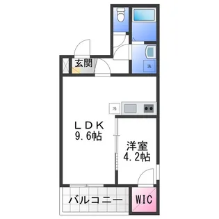 ジーメゾン鳳南ルシア【1階】の間取り
