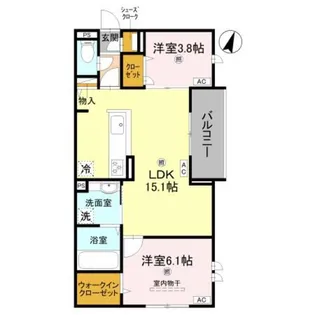 グランヴェールⅦ【3階】の間取り