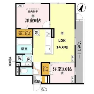 グランヴェールⅦ【2階】の間取り