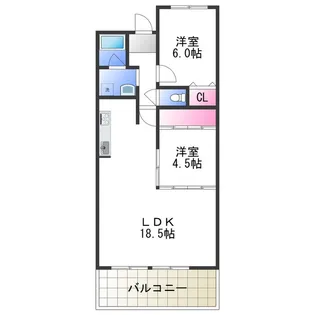 ギャレ金剛【2階】の間取り