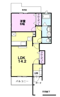 サニーストリート【1階】の間取り