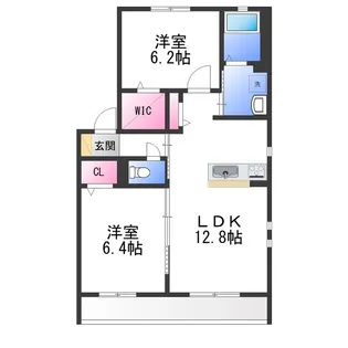 シャーメゾン鈴の宮【1階】の間取り