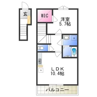 ラビアンローズ【2階】の間取り
