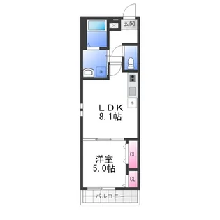 フジパレス北野田Ⅵ番館【2階】の間取り
