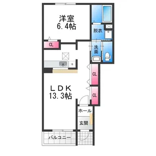 サンリット福泉【1階】の間取り