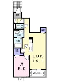 モンターナ Ⅲ番館【1階】の間取り