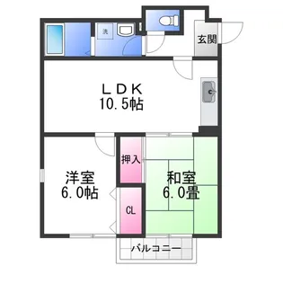 メゾン立部【2階】の間取り