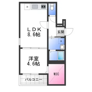 リアン富木【2階】の間取り