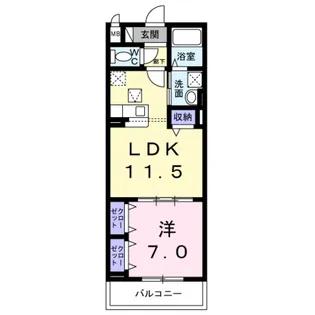 ウェスヴィラ【1階】の間取り