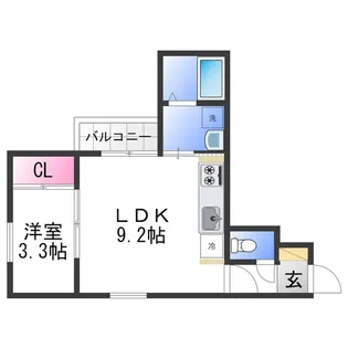 REGALEST初芝【2階】の間取り