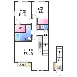 フレーベルハイツ【2階】の間取り