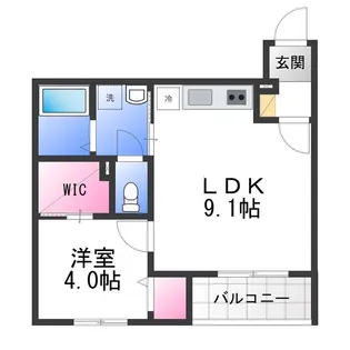 ブライトメゾン羽衣【2階】の間取り