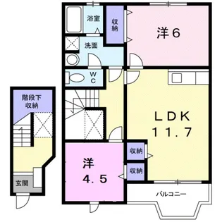 フローラ【2階】の間取り