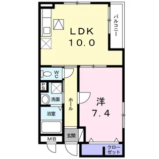フルー リール【1階】の間取り
