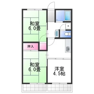 ハウスエイト【2階】の間取り