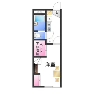 レオパレスKSPIRIT 桜【1階】の間取り