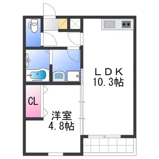 ジーメゾン高石千代田【1階】の間取り