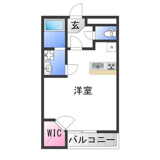 レオパレスウォームコーポ深阪【2階】の間取り