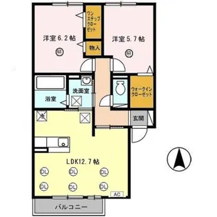 アムール エステート【1階】の間取り
