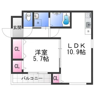フジパレス高石駅北【2階】の間取り