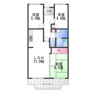 ヨコマーク加茂【2階】の間取り