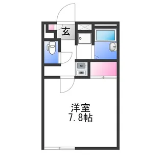 レオパレス狭山池【1階】の間取り
