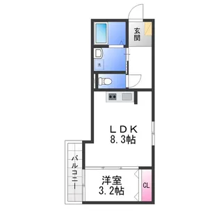 Smith堺【1階】の間取り