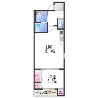 フジパレス富田林【1階】の間取り