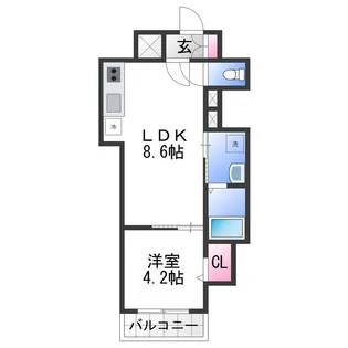 アトムハウスⅡ号館【1階】の間取り