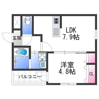 フジパレス高石千代田Ⅰ番館【1階】の間取り