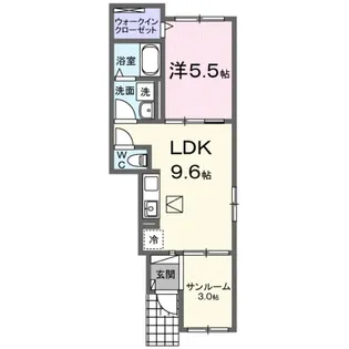 プラシード【1階】の間取り