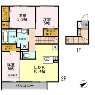グランベリエ【2階】の間取り