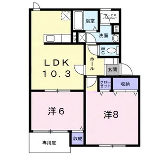 サンパティークⅠ【1階】の間取り