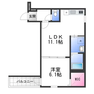 フジパレス羽衣Ⅱ番館【2階】の間取り