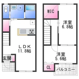 フォレストメゾン高石【1階】の間取り