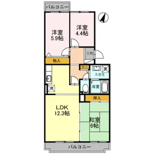 オースター6番館【4階】の間取り