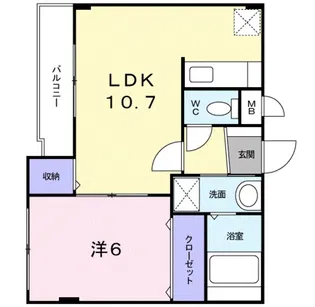 ワ・オーク【1階】の間取り