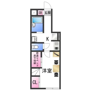 レオパレス仲【1階】の間取り