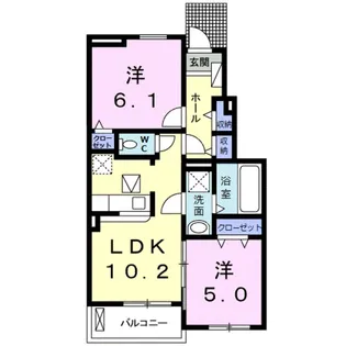 サーム・ヴェリテ Ⅱ【1階】の間取り