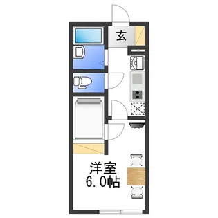 レオパレス湊御殿【1階】の間取り